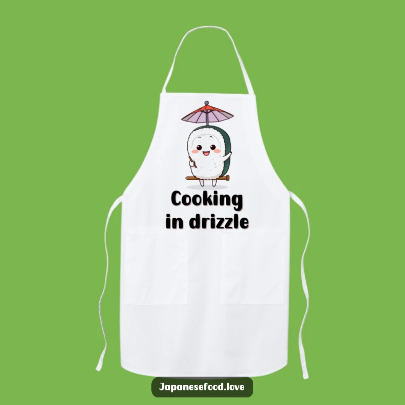 Funny Sushi Umbrella Apron: Grinning Character, Kitchen Fun, Perfect Funny Gift