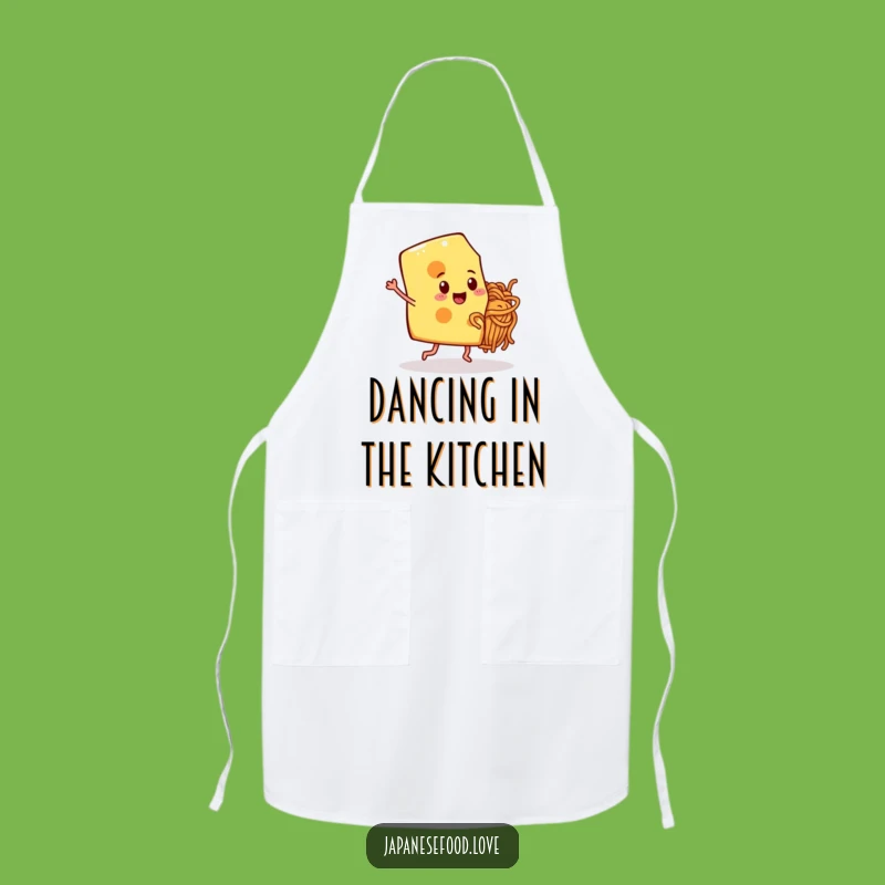 Funny Dancing Cheese & Noodle Apron: Cook with Culinary Comedy & Charm