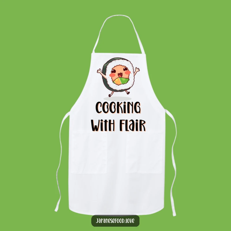 Funny Dancing Sushi Roll Apron - Kitchen Foodie Humor Chef Gift
