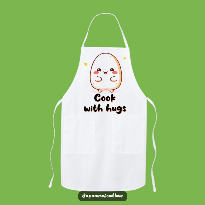 Funny Onigiri Hug Apron: Cook with Comforting Smiles