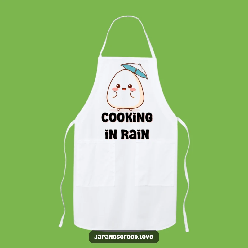 Funny Surprised Onigiri Apron: Kitchen Humor Apparel, Delightful Gift