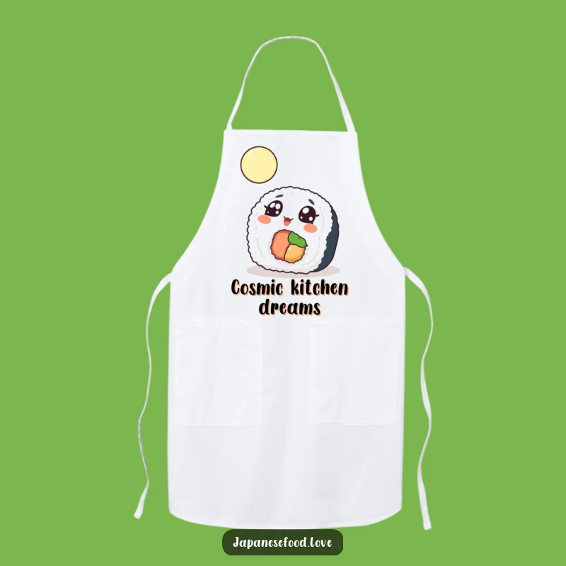 Funny Sushi Moon Apron, Cosmic Chef Gift, Great Present