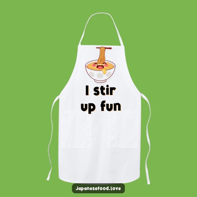 Funny Ramen Bounce Apron: Cook with energy, a humorous and practical funny gift.