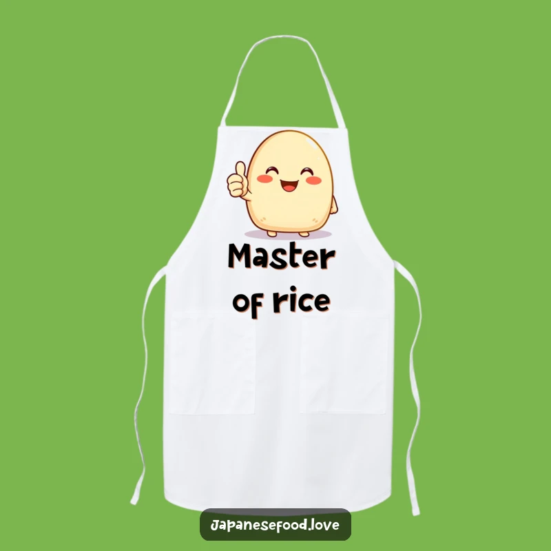Funny Onigiri Apron: Joyous Thumbs Up, Kitchen Positivity Gift