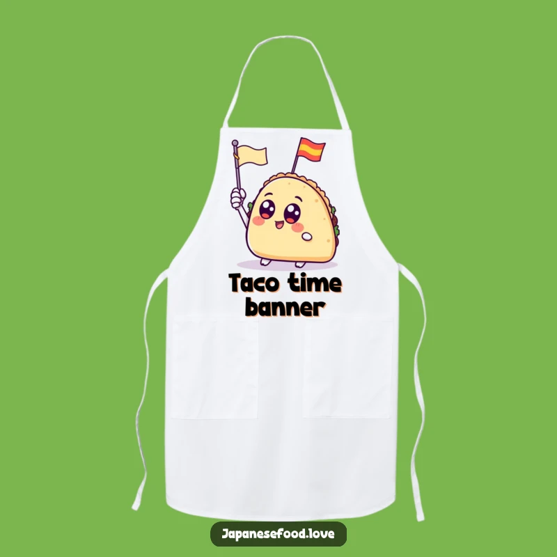 Funny Waving Taco Apron: Cook with Fiesta Fun & Taco Flair