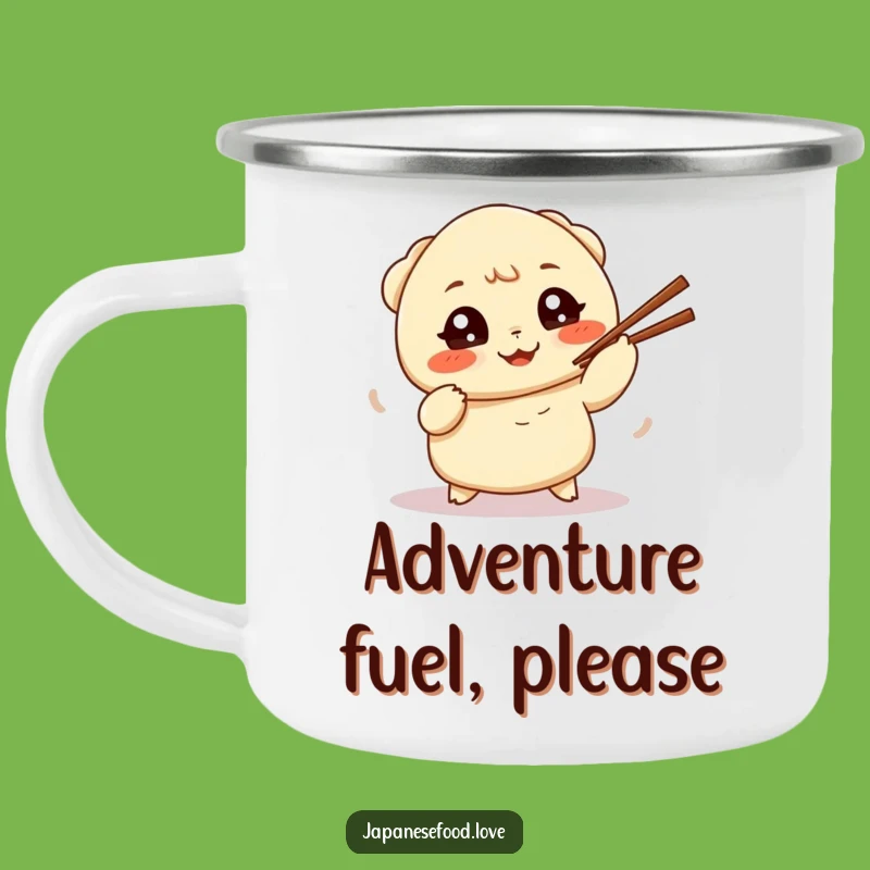 Funny Dumpling Juggling Camping Mug: Enjoy the outdoors with this humorous mug, a unique funny gift.