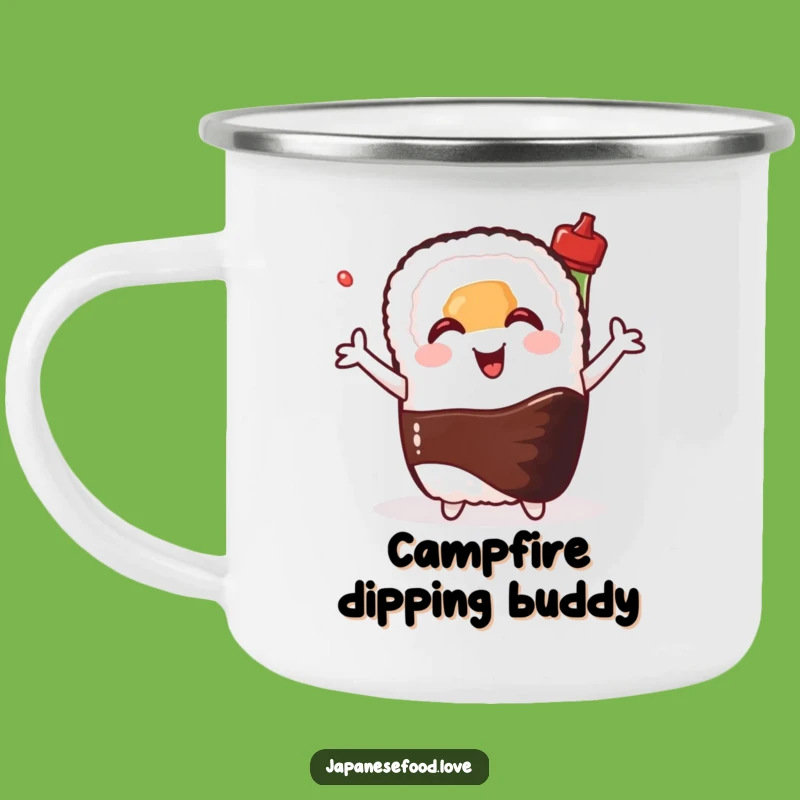 Funny Sushi Camping Mug: Hugs & Flavor - Durable & Adorable Gift