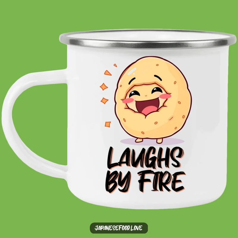 Funny Fortune Cookie Enamel Camping Mug: Laughter Around the Campfire