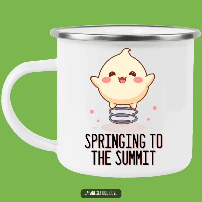 Funny Mochi Spring Bounce Camping Mug: Enjoy Bouncy Adventures