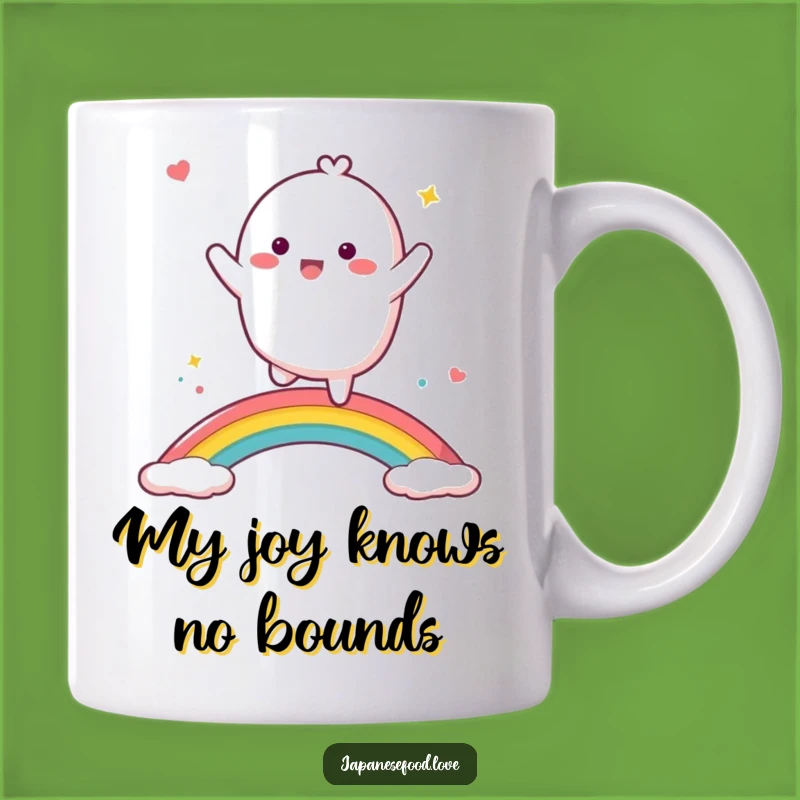 Funny Dancing Mochi Rainbow Mug - Energetic Character Gift!