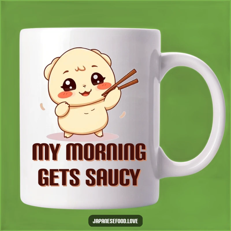 Funny Dumpling Juggling Chopsticks Mug: The perfect humorous gift for Asian food lovers who appreciate a chuckle.