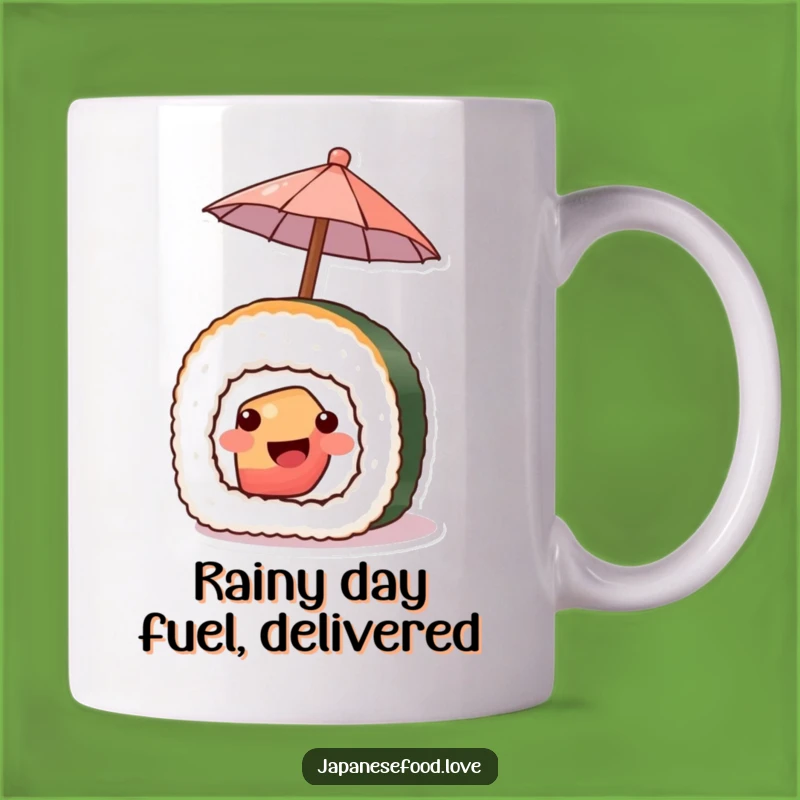 Funny Sushi Umbrella Mug - Hilarious Japanese Food Gift