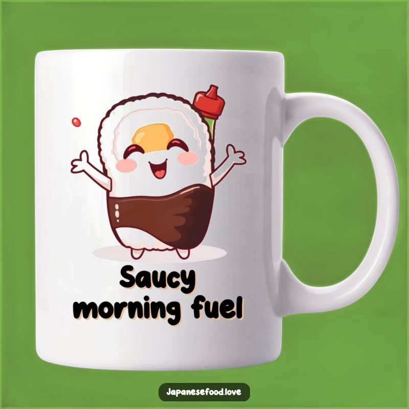 Funny Sushi Mug: Happy Roll Hug - Adorable Foodie Gift