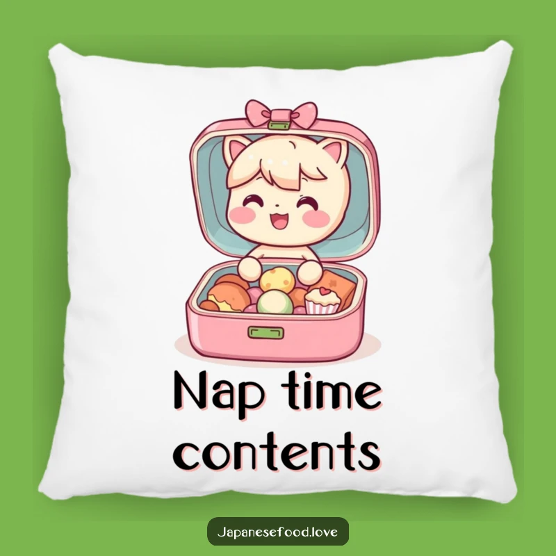 Funny Bento Box Comfort Pillow: Cute Character, Tiny Treats, Perfect Funny Gift
