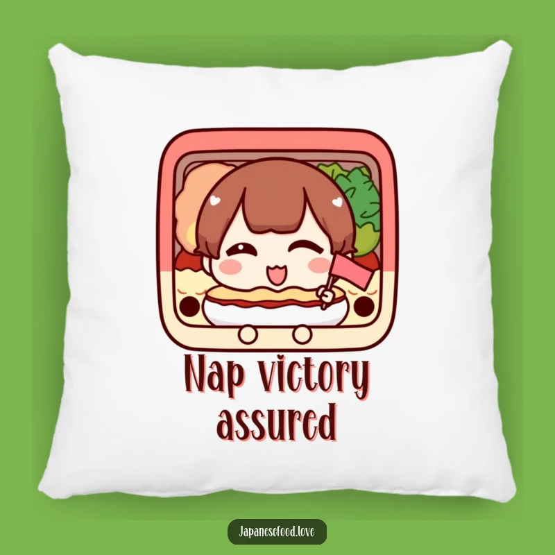 Funny Bento Pillow - Soft & Winking Flag Cushion for Cozy Smiles