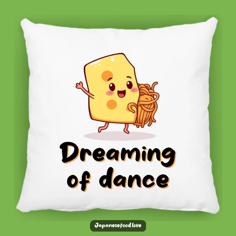 Funny Dancing Cheese & Noodle Pillow: Cozy Comfort with a Cheerful Dance