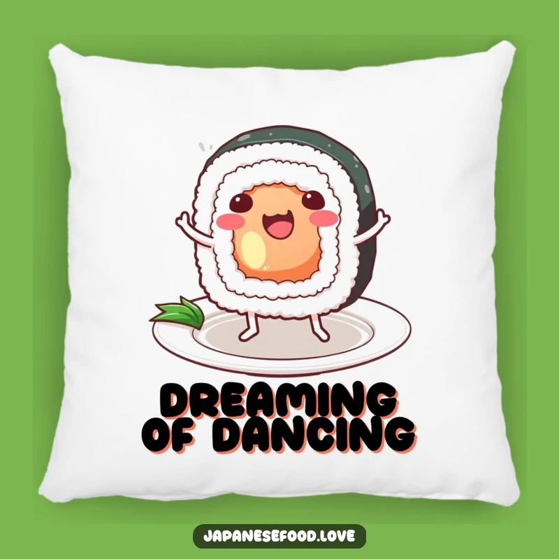 Funny Dancing Sushi Roll Pillow: Cozy Foodie Cushion, Humorous Gift