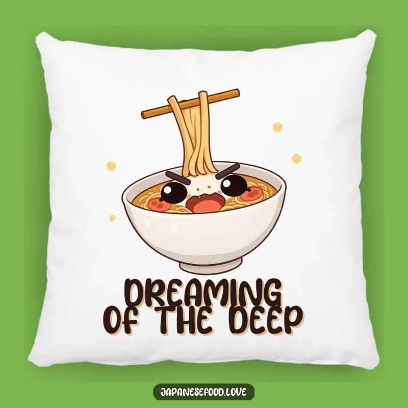 Funny Ramen Dive Pillow: Cute Bowl's Determined Dive for Comfy Humor