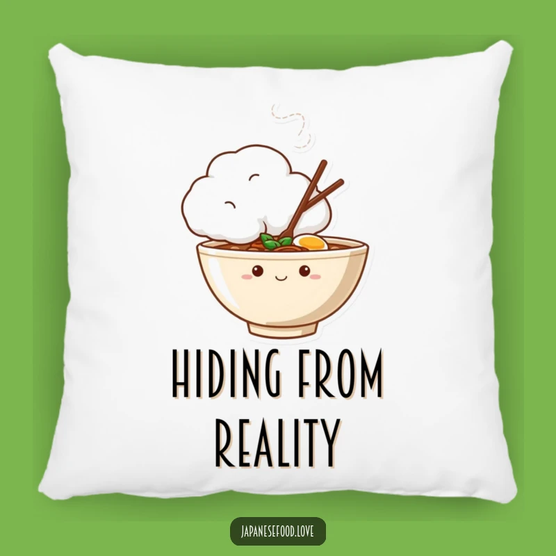 Funny Shy Ramen Bowl Pillow, Cozy Peeking Character, Soft Funny Gift for Comfort