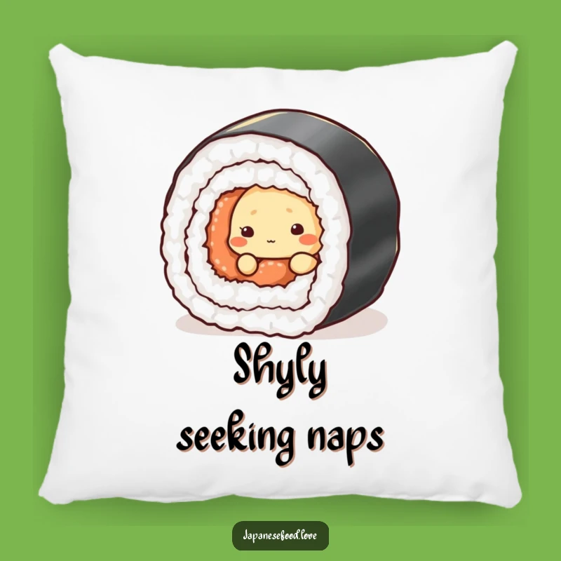 Funny Shy Tempura Pillow - Soft & Humorous Sushi Character Cushion for Comfort