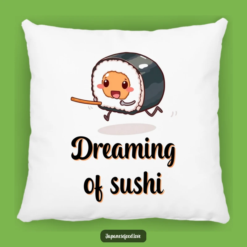 Funny Sushi Race Pillow: Comfy Foodie Cushion Gift for Laughs