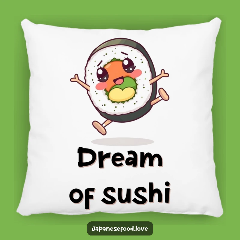 Funny Sushi Roll Cartwheel Pillow: Plush Comfort with a Rolling Good Time
