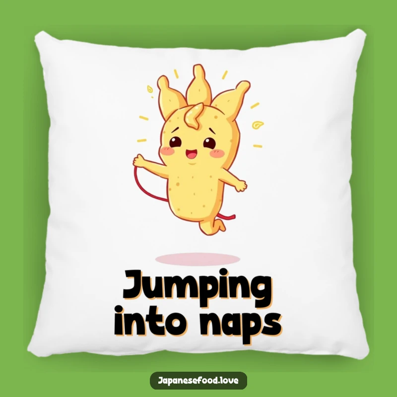 Funny Tempura Jump Rope Pillow, Cozy Active Character, Soft Funny Gift for Comfort