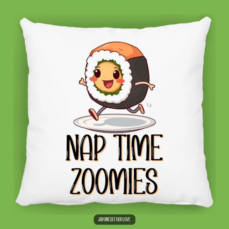 Funny Sushi Roll Sprint Pillow: Cozy & Hilarious Foodie Decor