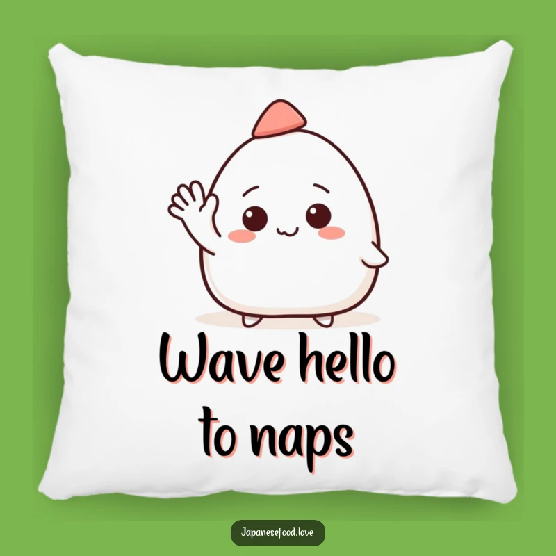 Funny Onigiri Hat Wave Pillow: Comfy Cushion with a Cheerful Wave