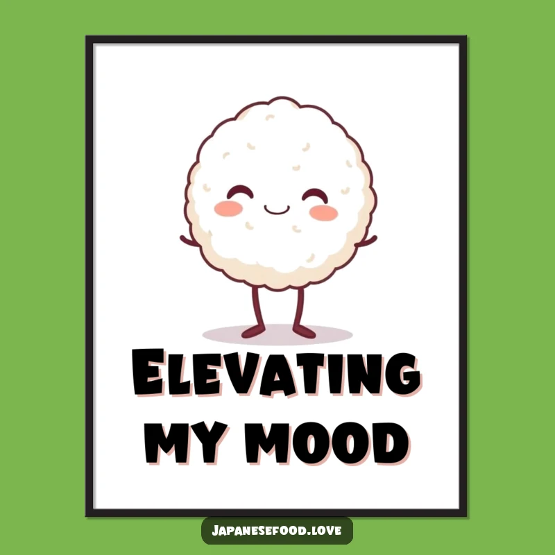 Funny Digital Art: Bring Home This Cheerful Rice Ball Print