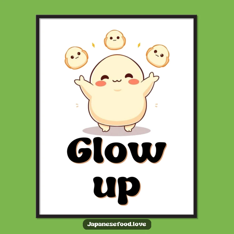 Funny Dumpling Juggler Digital Art: Delightful Character Print