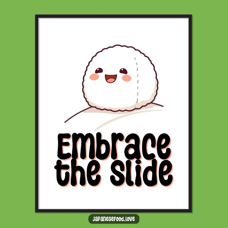 Funny Onigiri Rice Ball Digital Art Print - Instant Foodie Decor