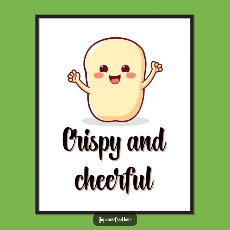 Funny Tempura Waving Digital Art: Instantly add cheer to your walls, a delightful printable funny gift.