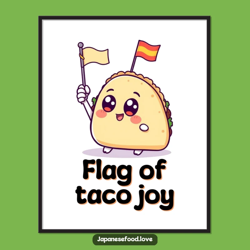 Funny Waving Taco Digital Art: Instant Fiesta Decor for Food Lovers