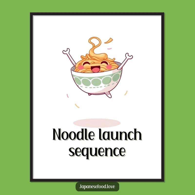 Funny Jumping Ramen Digital Art - Instant Noodle Humor Download