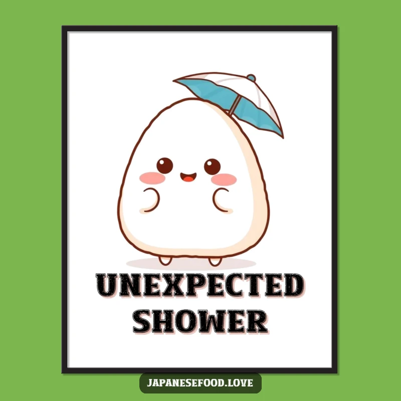 Funny Surprised Onigiri Digital Print: Instant Cute Charm, Perfect Gift