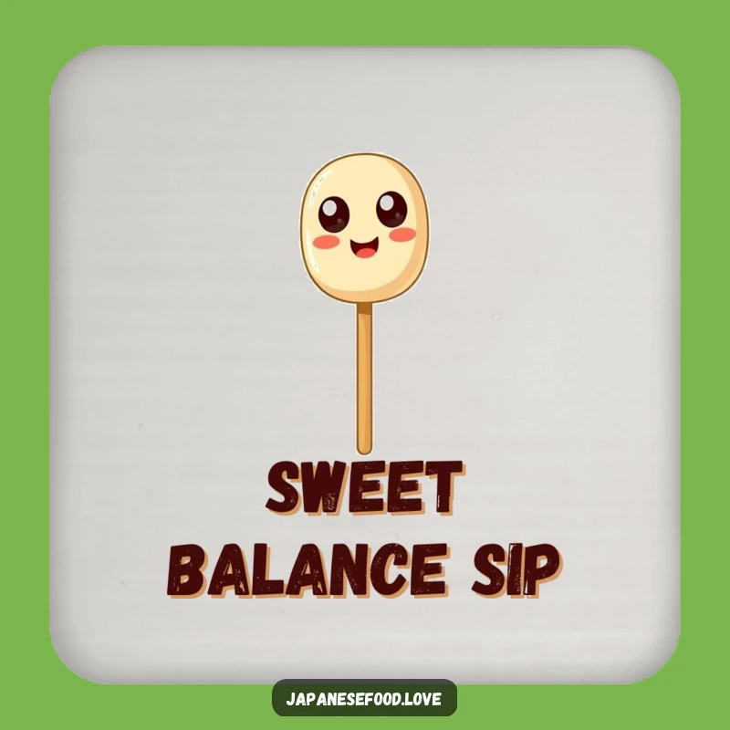 Funny Dango Balance Coaster: Happy Skewer's Eyes Protect Surfaces