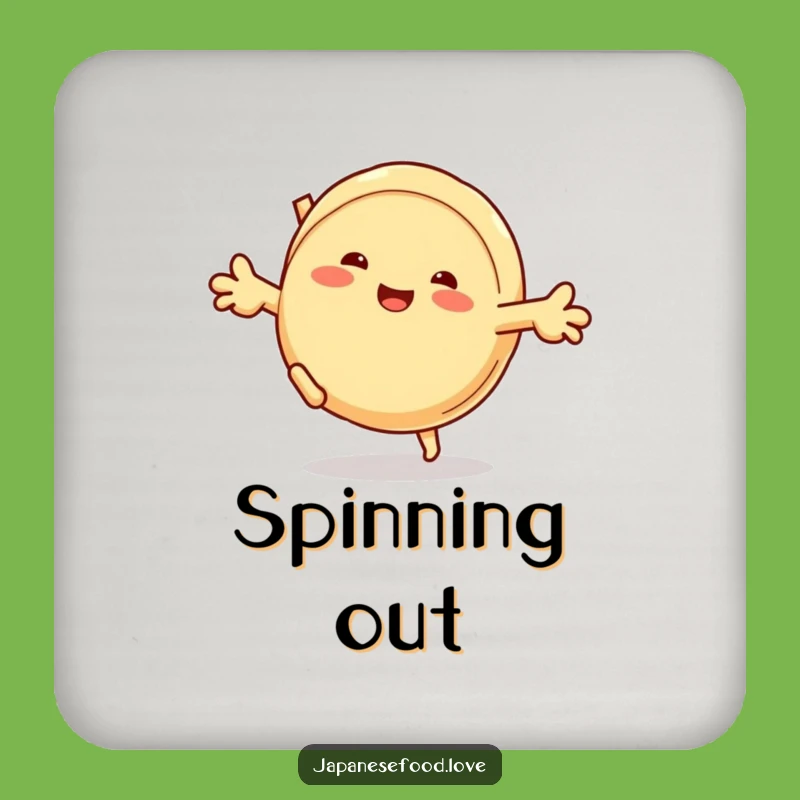 Funny Steamed Bun Cartwheel Drink Coaster: Hilarious Doughy Protection for Surfaces