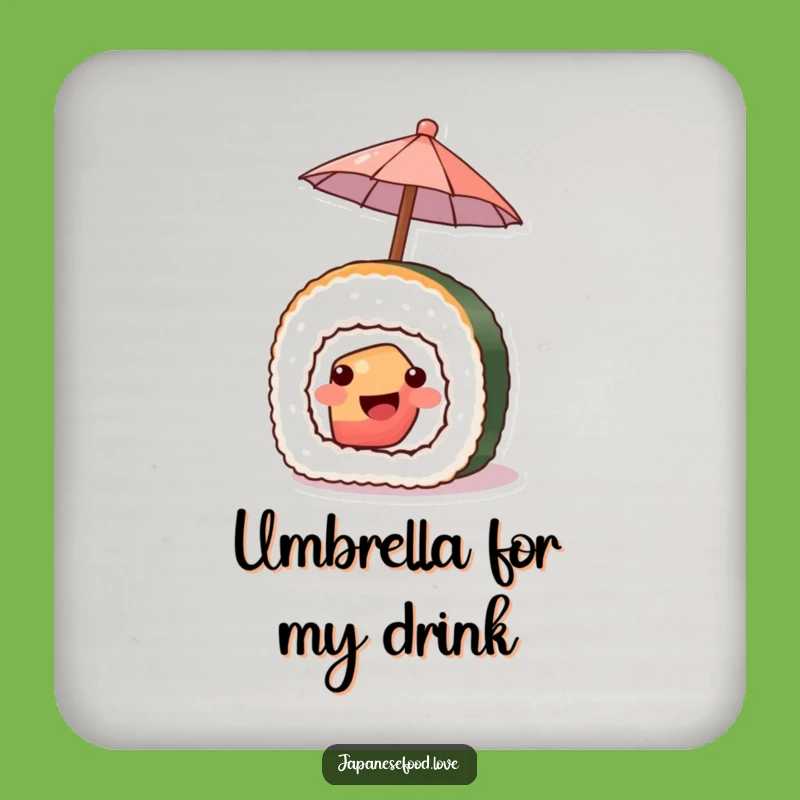 Funny Sushi Umbrella Drink Coaster - Protect Surfaces with Humor