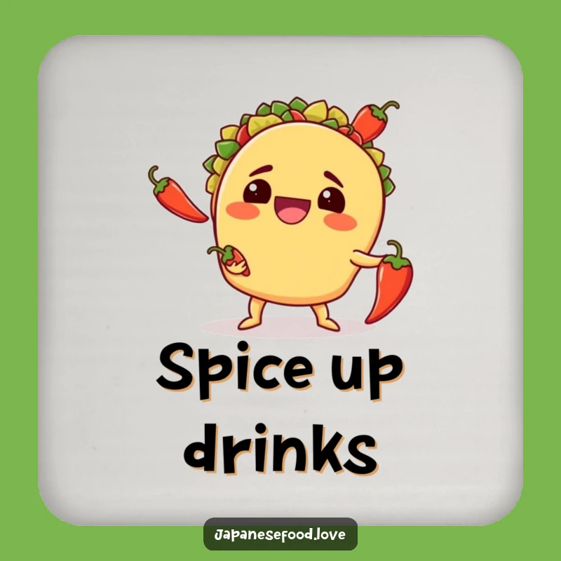 Funny Taco Juggling Coaster: Protect Surfaces with Spice, Ideal Funny Gift