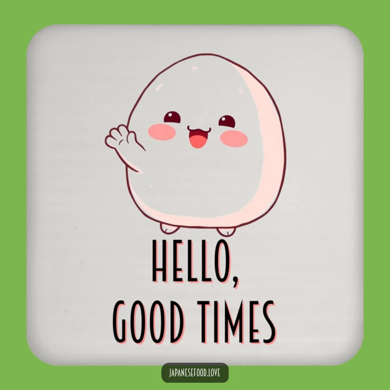 Funny Onigiri Wave Coasters: Protect Surfaces with Friendly Japanese Charm