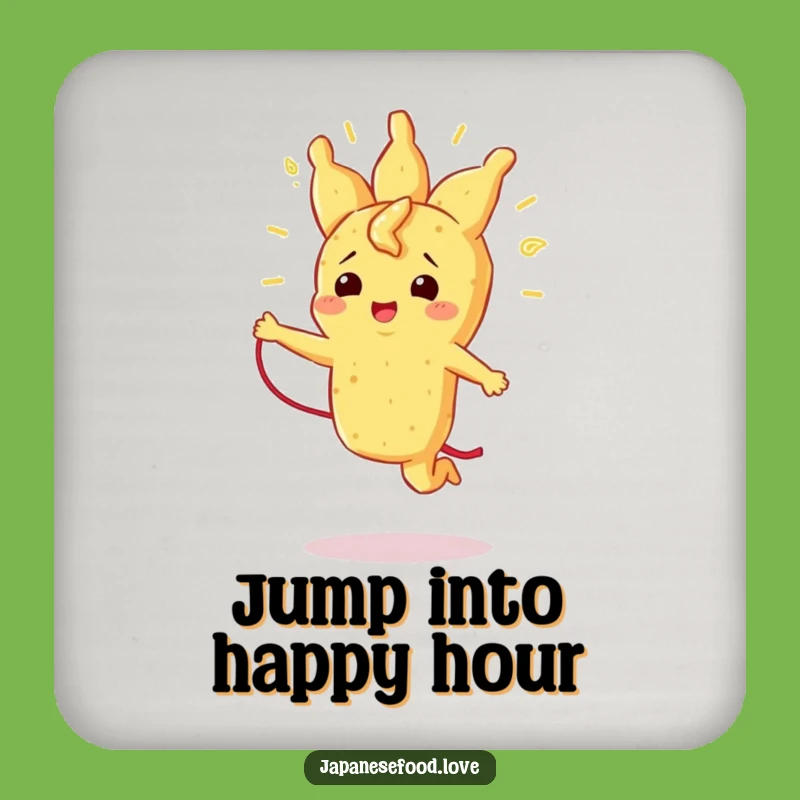 Funny Tempura Jump Rope Coaster, Active Character Protection, Chic Funny Gift for Tables