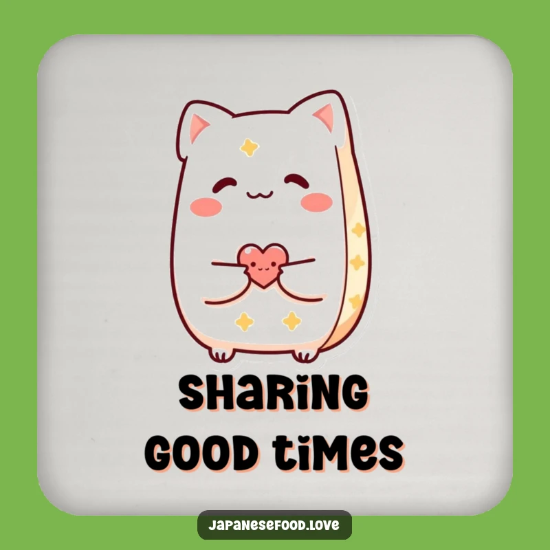 Funny Taiyaki Heart Coaster - Adorable Pastry Pal Gift, Protect Surfaces