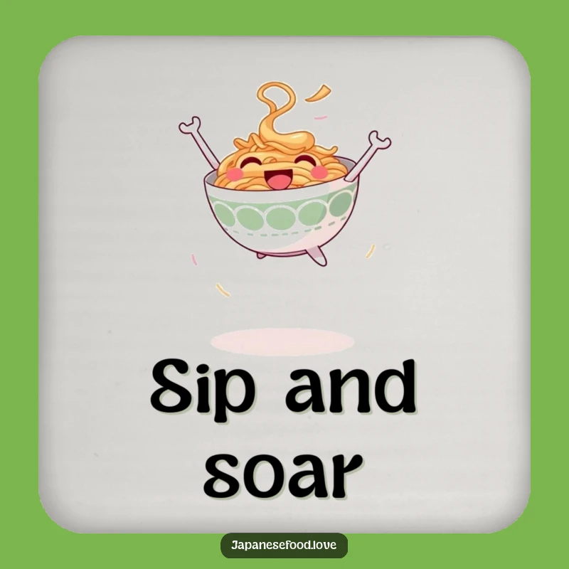 Funny Jumping Ramen Coasters - Drinkware Noodle Humor Gift