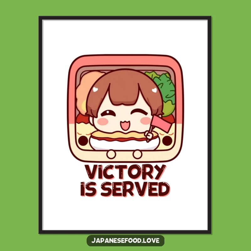 Funny Bento Poster - Winking Flag Art for Cheerful Spaces