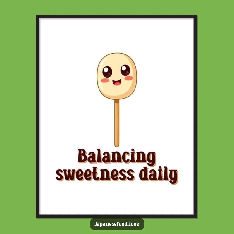 Funny Dango Balance Poster: Exaggerated Eyes Bring Humor to Your Walls