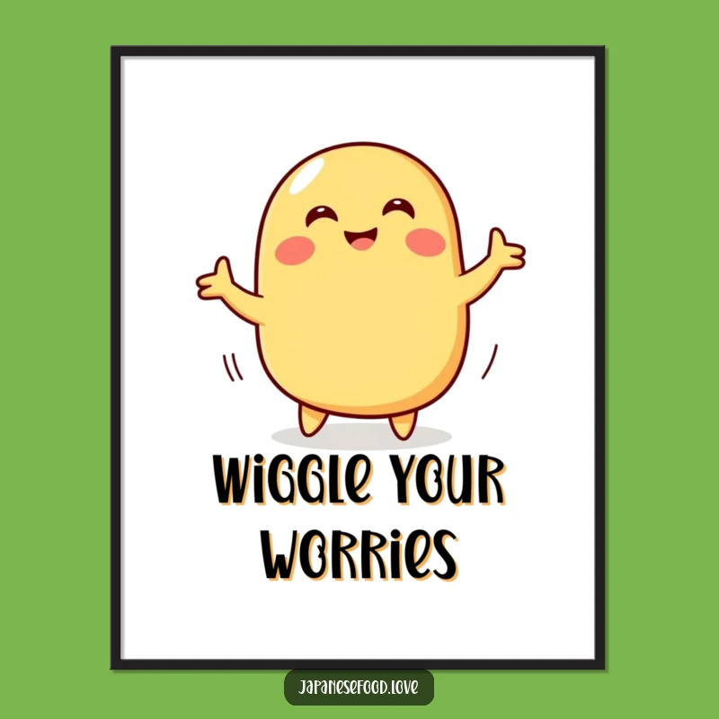 Funny Tamagoyaki Dance Poster: Hilarious Food Art for Your Wall