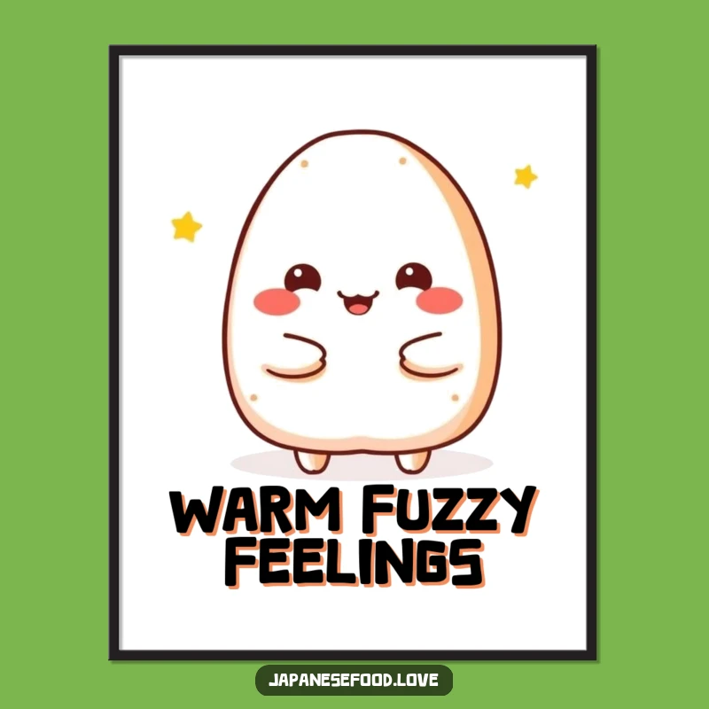Funny Onigiri Hug Poster: Warm Art for Your Walls