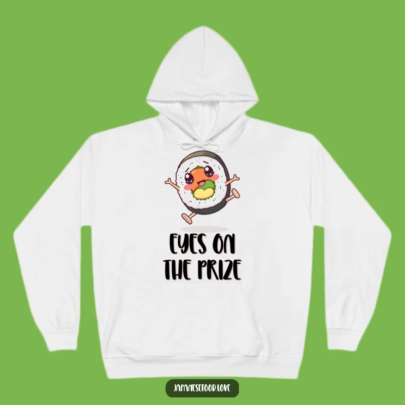 Funny Sushi Roll Cartwheel Hoodie: Cozy Cartoon Comfort for Foodie Fans