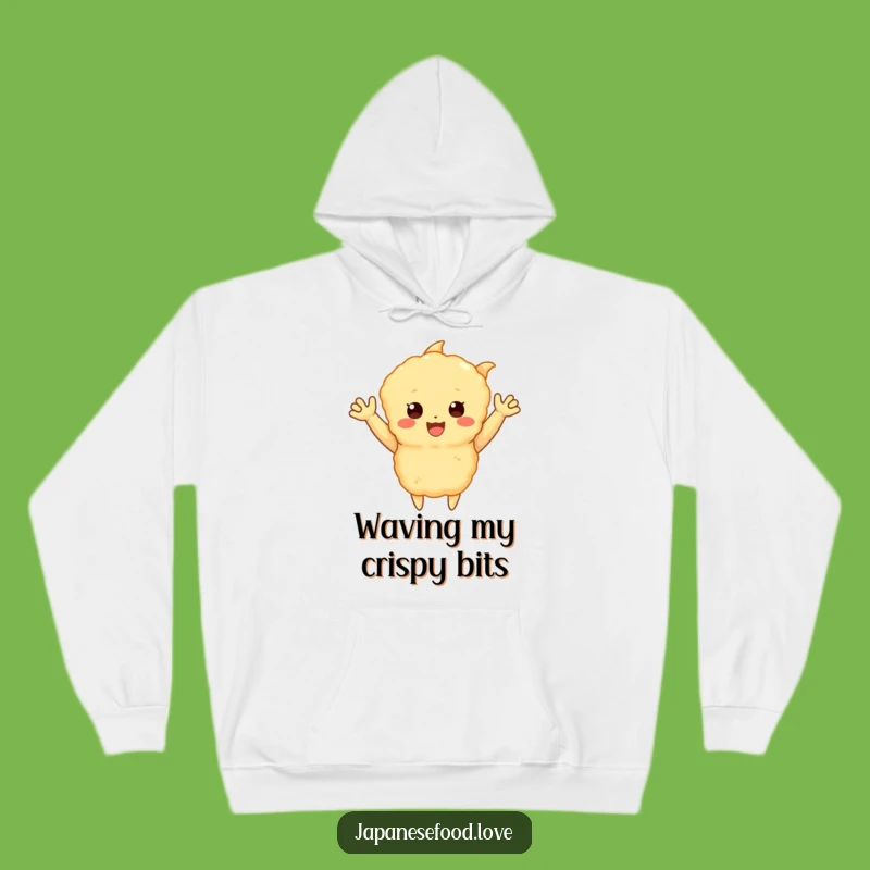 Funny Happy Tempura Hoodie: Cozy Waving Crispy Comfort
